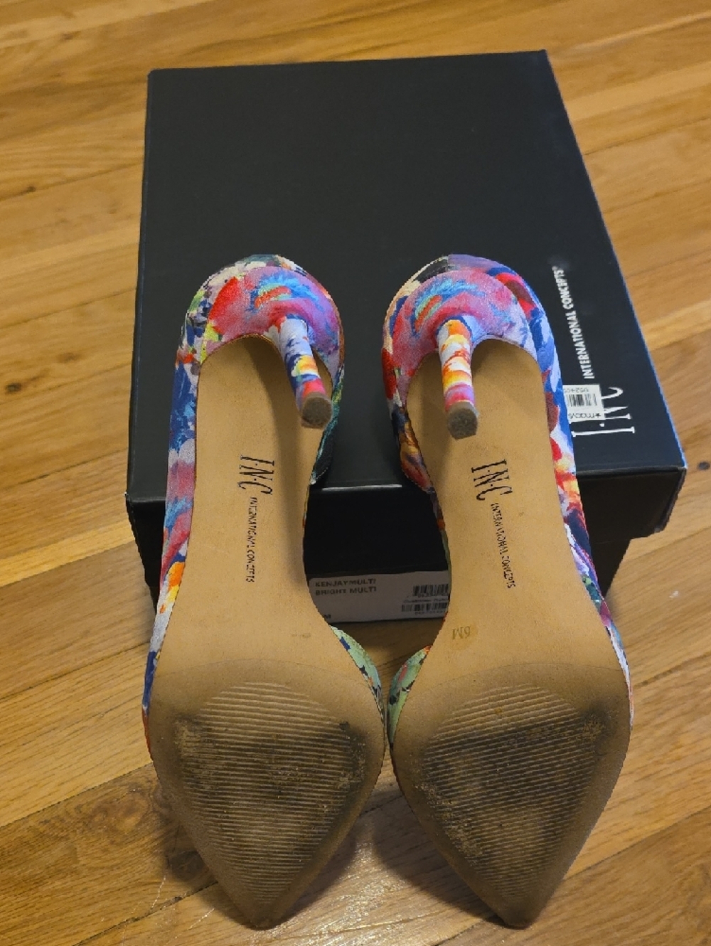 INC International Concepts Floral Multicolor Pointed-Toe Heels - Picture 3 of 6